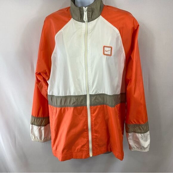 Vintage Nike Orange White Windbreaker - Picture 1 of 8